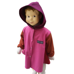 Veste avec capuche en softshell montage  4 couleurs  pour fillette du 1 an au 5 ans Augustine Métro