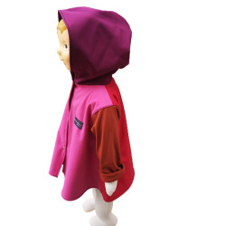 Veste avec capuche en softshell montage  4 couleurs  pour fillette du 1 an au 5 ans Augustine Métro