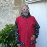 Veste bicolore pour adulte Alexandre coupe droite en softshell avec capuche fermée par pressions