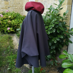 Cape Charleston anthracite bordeaux pour adulte vue de profil avec fermeture par pressions