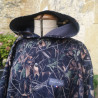 Cape Automne pour adulte en softshell imprimé avec capuche