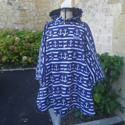 Cape adulte Popeye en softshell imprimé avec grande capuche