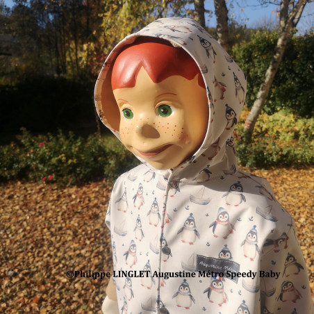 Veste garçon en softshell à capuche PENGUINS