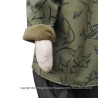 veste coupe droite pour garçon avec capuche  en softshell DINOSAURES