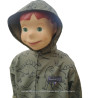 veste coupe droite avec capuche en softshell imprimé ' Dinosaures'