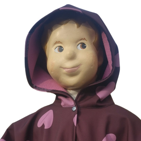 Cape pour enfant en softshell imprimé "Valentin"
