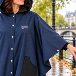 Ouverture latérale avec pression de la cape de pluie Passe-bras