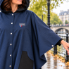 Ouverture latérale avec pression de la cape de pluie Passe-bras
