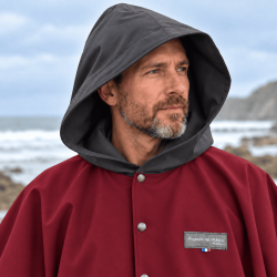 Cape XL avec capuche Bordeaux anthracite Augustine Métro capuche confortable