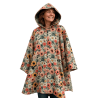 Cape avec capuche  pour adulte en softshell imprimé 'nuit d'été' doublé de micro polaire