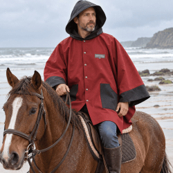 Cape XL avec capuche Bordeaux anthracite Augustine Métro