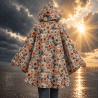 Cape adulte Pluie d'été vue de dos en softshell