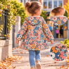 Veste fille Marguerites en softshell | Augustine Métro