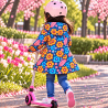 De dosveste Fleurs bleu marine Augustine Métro