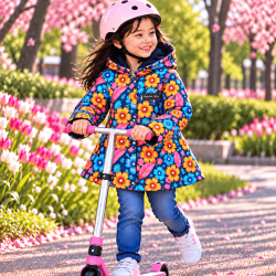 veste Fleurs bleu marine Augustine Métro