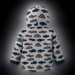 Veste avec capuche coupe droite 'Formule1' de dos