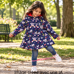 Veste fille Koalas en softshell à capuche, coupe évasée – Augustine Métro