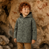 Veste coupe droite garçon en softshell à capuche - Dinosaures