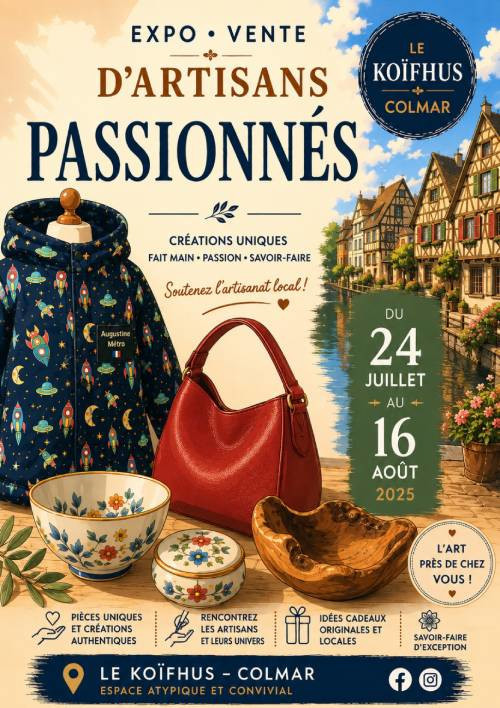 Découvrez l'Expo-Vente des Artisans Passionnés au Koïfhus de Colmar !